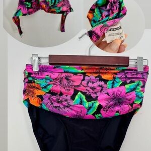 Jantzen Tropical Floral Bikini with Black Base